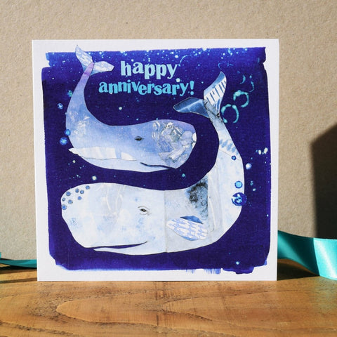 Anniversary Card Whales