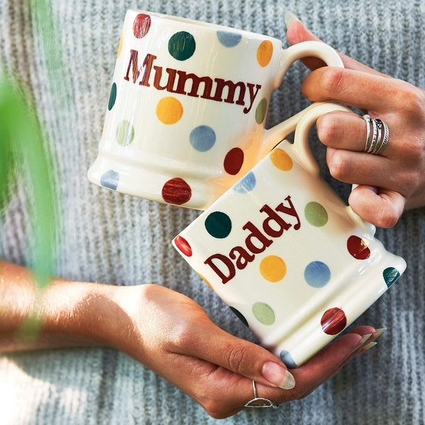 Emma bridgewater polka dot daddy 1/2 pint mug