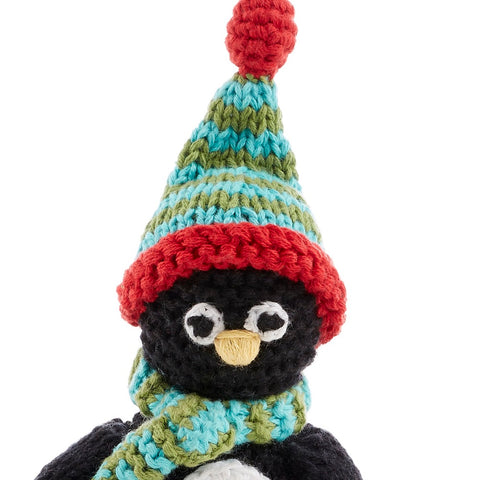 Knitted Penguin Christmas Decoration
