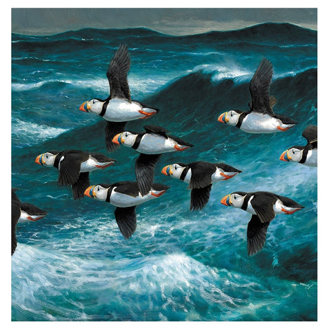 Puffins in Flight Table Mat