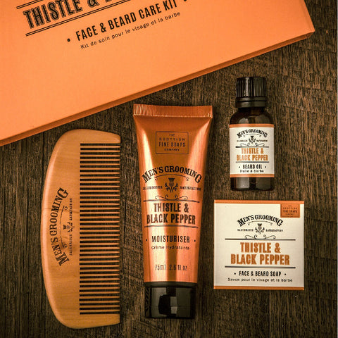 Thistle and Black Pepper Face and Beard Kit
