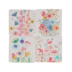 Whimsy Blooms Resin Coasters