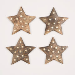 Wooden Star Coasters