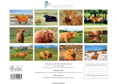 Michael MacGregor 2024 Highland Cattle Wall Calendar