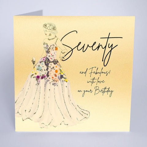 Seventy And Fabulous! Card