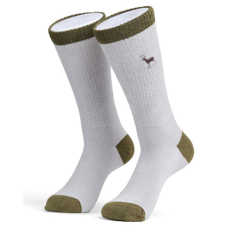 Mens Stag Embroidered Socks