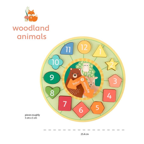 Woodland Shape Sorter Clock