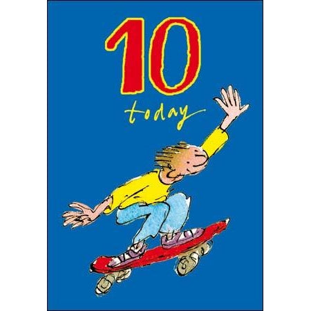 10th Birthday Card Skateboard, Birthday Cards Ages 1-10