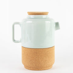 Aqua and Cork Teapot for Two