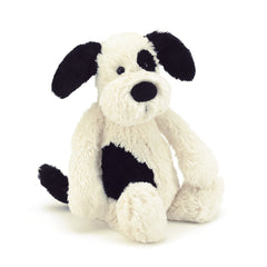 Jellycat Black and Cream Bashful Puppy, soft toys for kids