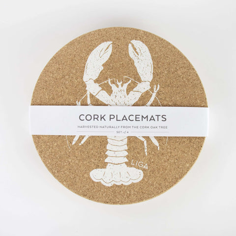 Cork Placemat Set Lobster