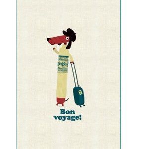 Odd Dog Bon Voyage Card, Leaving cards