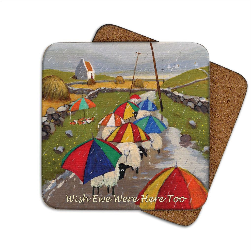 Thomas Joseph Wish Ewe Were Here Too Coaster, Coasters and place mats