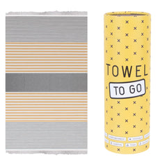 Towel to Go Grey and Mustard