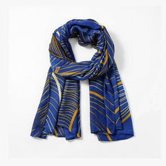 Abstract Waves Scarf Blue