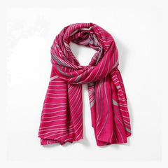 Abstract Waves Scarf Fuchsia