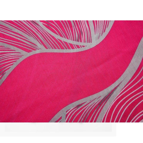 Abstract Waves Scarf Fuchsia