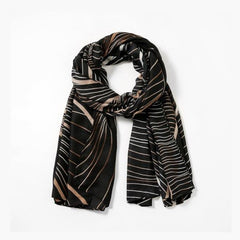 Abstract Waves Scarf Black