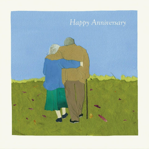 Anniversary Card Walking Couple