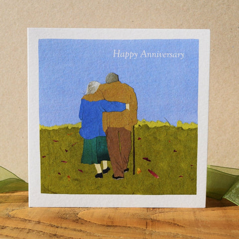Anniversary Card Walking Couple