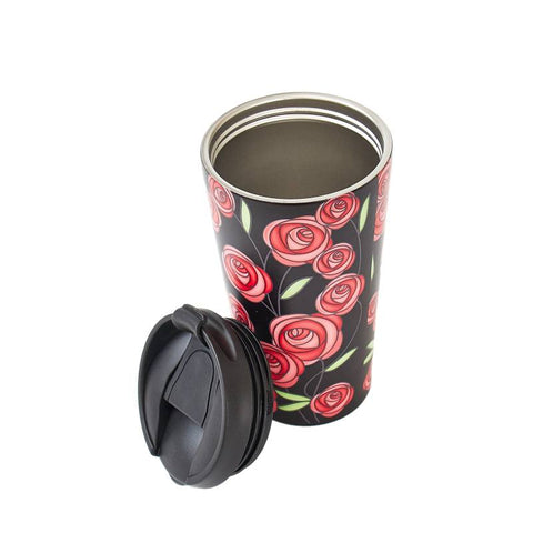 Black Rose Thermal Cup