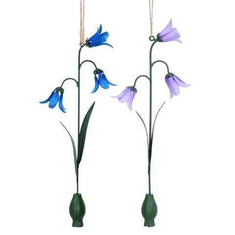 Blue or Lilac Metal Flower