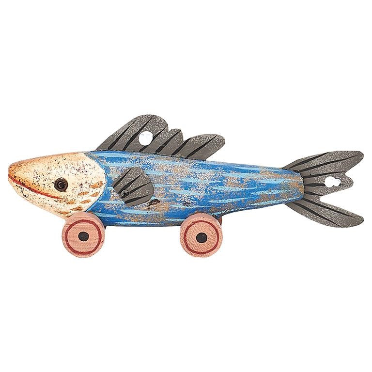 Blue Fish On Wheels
