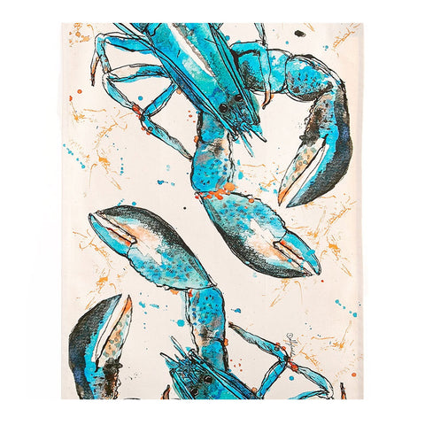 Blue lobster Tea Towel
