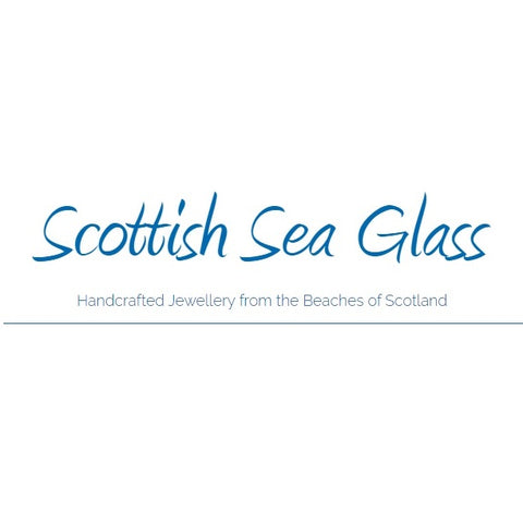 Scottish Sea Glass Mermaid Tear Pendant Blue
