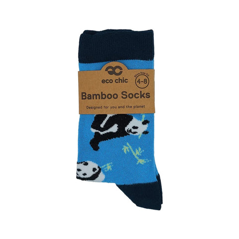 Blue Panda Bamboo Sock