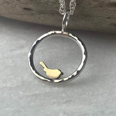 Brass Bird Necklace