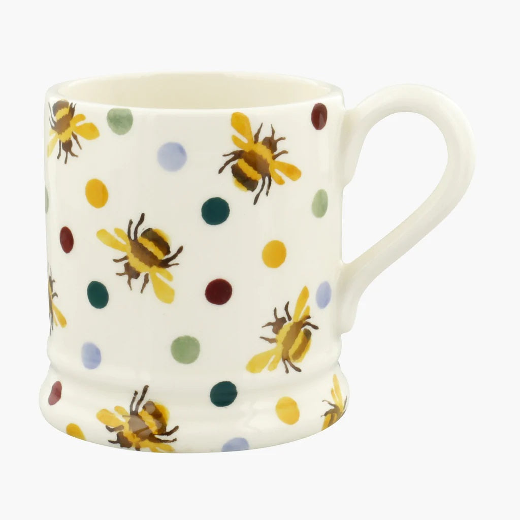 Emma Bridgewater Bumblebee & Polka Half Pint Mug