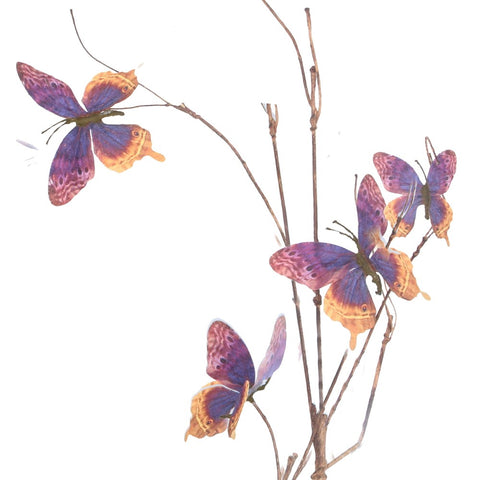Fabric Butterflies On Branch