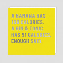 Banana vs Gin and Tonic Card