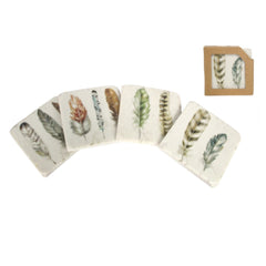 Feathers Coasters - Pack of 4