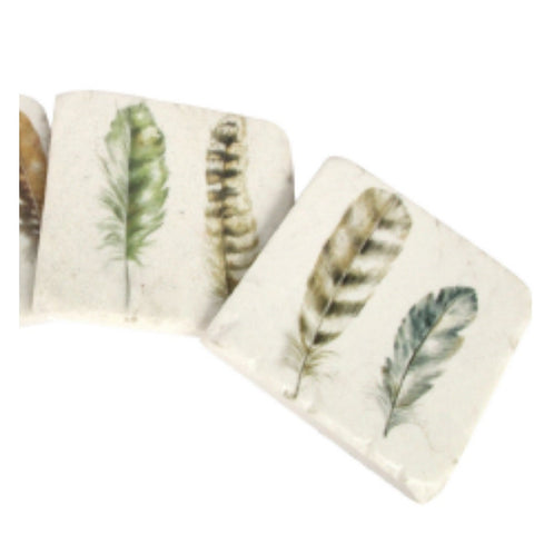 Feathers Coasters - Pack of 4