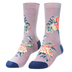 Powder UK Floral Vines Ankle Socks in Lavender
