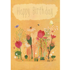 Flower Bed Birthday Card