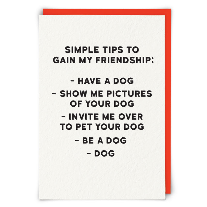 Friendship = Dog Card