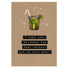 Gin Ne Sais Quoi Birthday Card