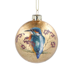 Gold Kingfisher Bauble