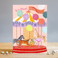 Granddaughter Merry-go-round Card