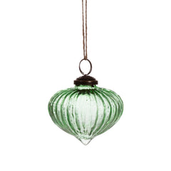 Green Glass Onion Bauble