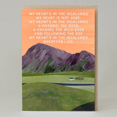 My Heart's in the Highlands Card