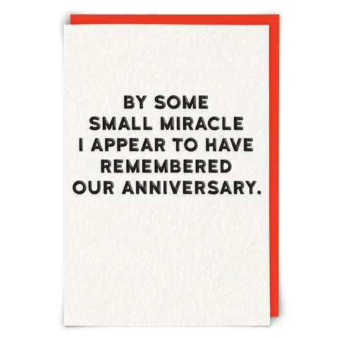 Miracle Anniversary Card