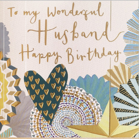 Husband Birthday Card Fans