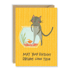 Cat Fishing Birthday Card