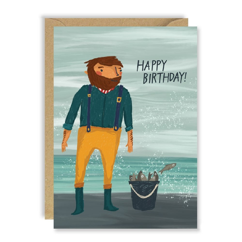 Fisherman Birthday Card