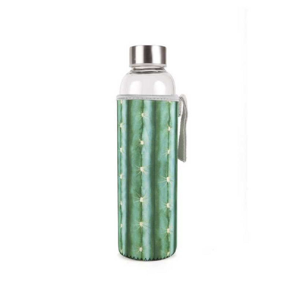 Cactus Glass Water Bottle with Neoprene Sleeve