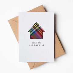Lang May Yer Lum Reek Tartan Card